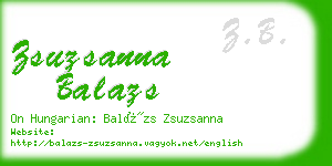 zsuzsanna balazs business card